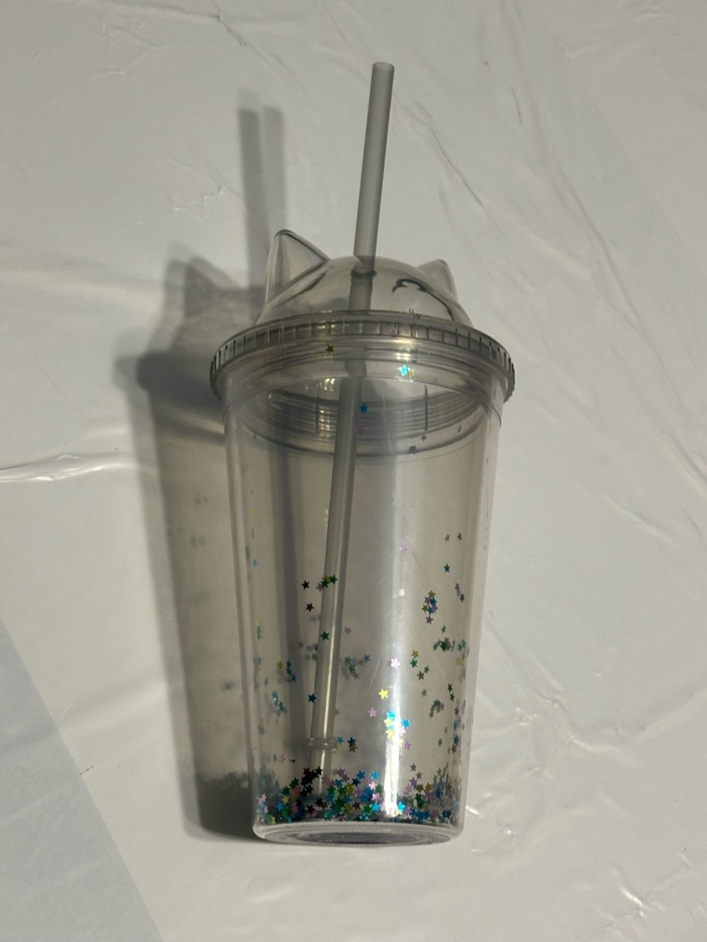 Cat Ear Tumbler with Straw 16oz NWOT - Picture 3 of 11